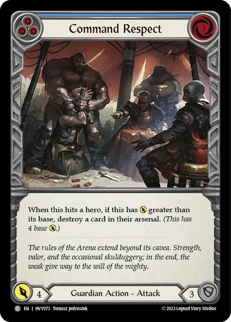 (HVY073) Flesh & Blood TCG Heavy Hitters Single: Command Respect (Blue) (Regular) Common