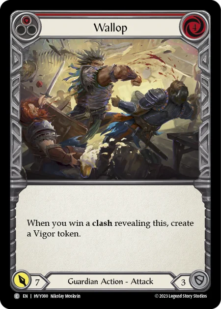 (HVY080) Flesh & Blood TCG Heavy Hitters Single: Wallop (Red) (Regular) Common