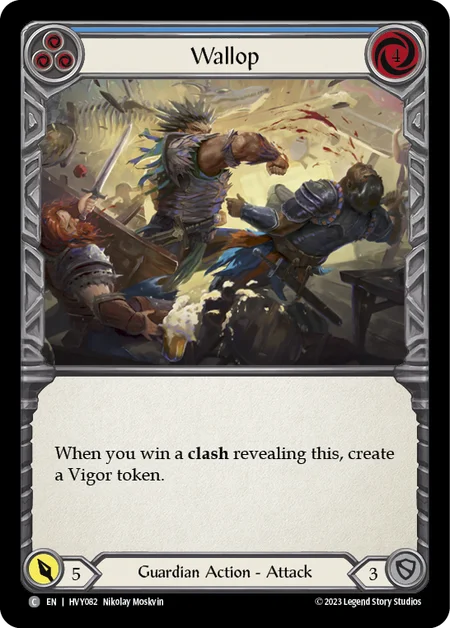 (HVY082) Flesh & Blood TCG Heavy Hitters Single: Wallop (Blue) (Regular) Common