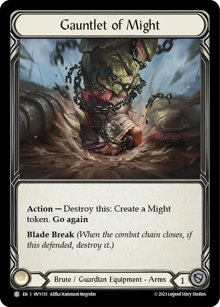 (HVY135) Flesh & Blood TCG Heavy Hitters Single: Gauntlet of Might (Regular) Common