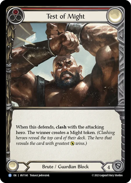 (HVY141) Flesh & Blood TCG Heavy Hitters Single: Test of Might (Regular) Rare
