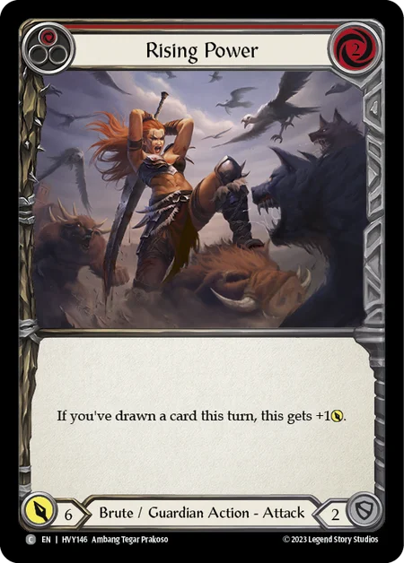 (HVY146) Flesh & Blood TCG Heavy Hitters Single: Rising Power (Red) (Regular) Common