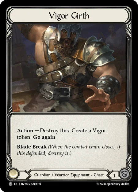 (HVY175) Flesh & Blood TCG Heavy Hitters Single: Vigor Girth (Regular) Common