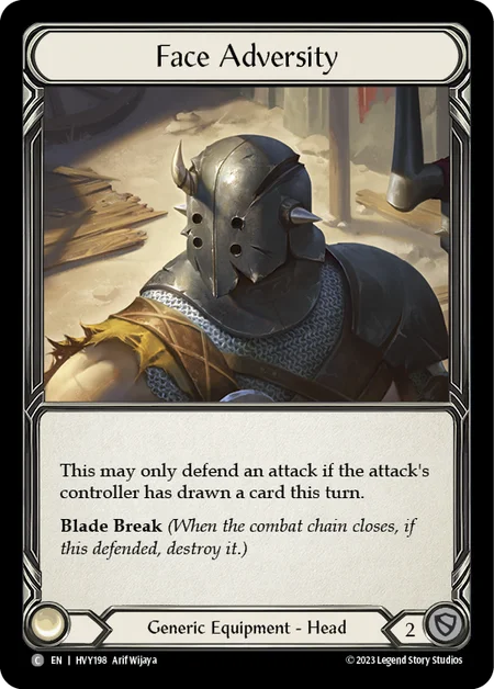 (HVY198) Flesh & Blood TCG Heavy Hitters Single: Face Adversity (Regular) Common