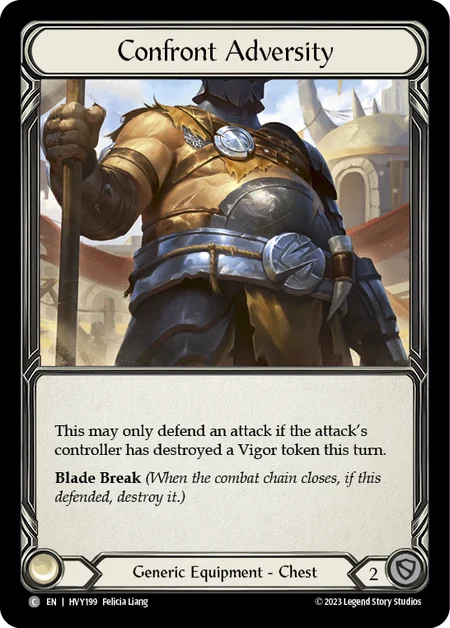 (HVY199) Flesh & Blood TCG Heavy Hitters Single: Confront Adversity (Cold Foil) Common