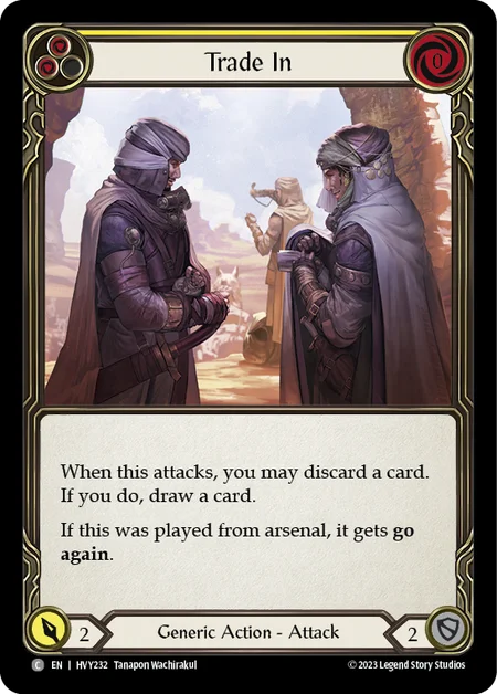 (HVY232) Flesh & Blood TCG Heavy Hitters Single: Trade In (Yellow) (Regular) Common