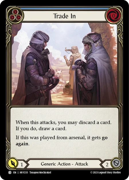 (HVY233) Flesh & Blood TCG Heavy Hitters Single: Trade In (Blue) (Regular) Common