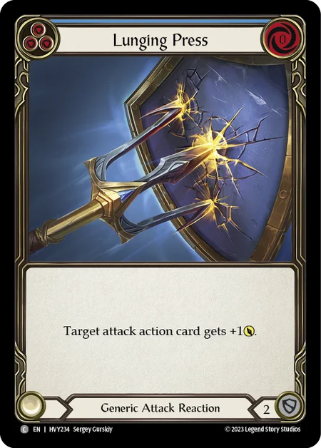 (HVY234) Flesh & Blood TCG Heavy Hitters Single: Lunging Press (Regular) Common