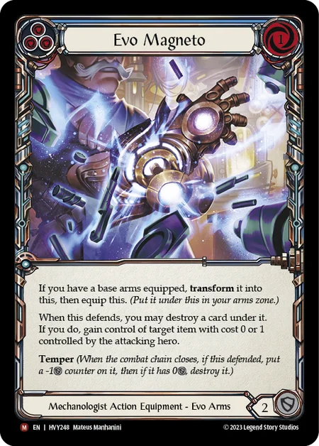 (HVY248) Flesh & Blood TCG Heavy Hitters Single: Evo Magneto (Cold Foil) Majestic