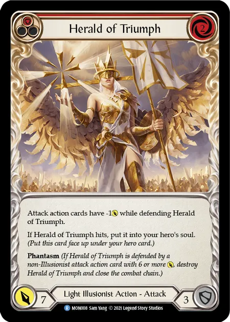 (MON008) Flesh & Blood TCG Monarch - First Single: Herald of Triumph (Red) (Regular) Rare