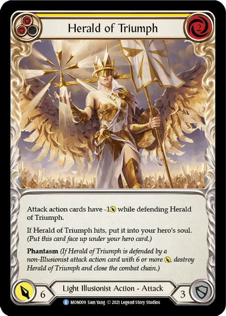 (MON009) Flesh & Blood TCG Monarch - First Single: Herald of Triumph (Yellow) (Regular) Rare