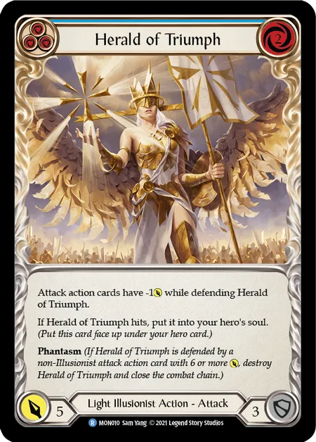 (MON010) Flesh & Blood TCG Monarch - First Single: Herald of Triumph (Blue) (Regular) Rare