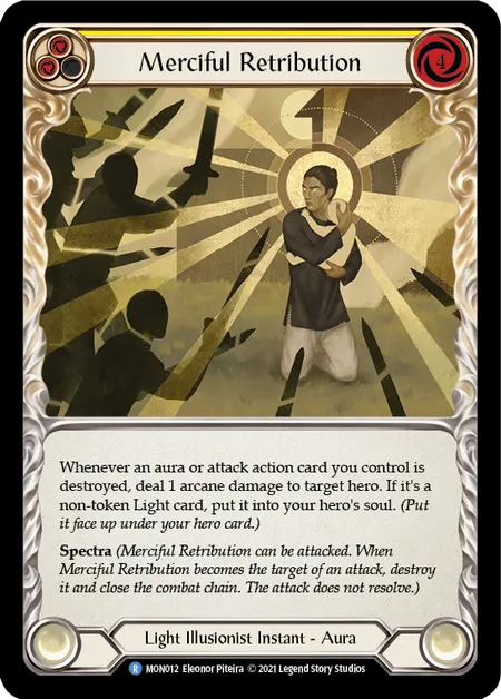 (MON012) Flesh & Blood TCG Monarch - First Single: Merciful Retribution (Rainbow Foil) Rare