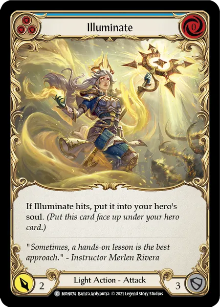 (MON074) Flesh & Blood TCG Monarch - First Single: Illuminate (Blue) (Rainbow Foil) Common