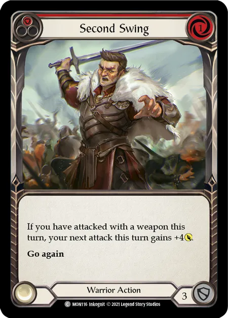 (MON116) Flesh & Blood TCG Monarch - First Single: Second Swing (Red) (Regular) Common