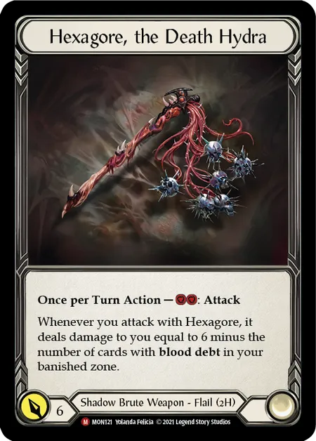 (MON121) Flesh & Blood TCG Monarch - First Single: Hexagore, the Death Hydra (Regular) Majestic