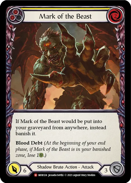 (MON124) Flesh & Blood TCG Monarch - First Single: Mark of the Beast (Regular) Majestic
