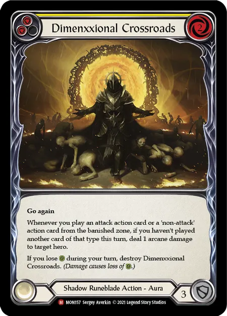 (MON157) Flesh & Blood TCG Monarch - First Single: Dimenxxional Crossroads (Rainbow Foil) Majestic