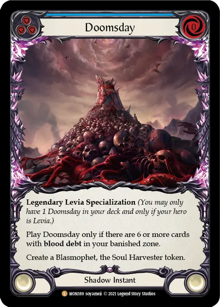 (MON189) Flesh & Blood TCG Monarch - First Single: Doomsday (Cold Foil) Legendary
