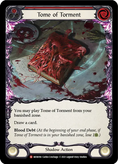 (MON194) Flesh & Blood TCG Monarch - First Single: Tome of Torment (Rainbow Foil) Majestic