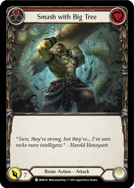 (MON226) Flesh & Blood TCG Monarch - First Single: Smash with Big Tree (Red) (Regular) Common