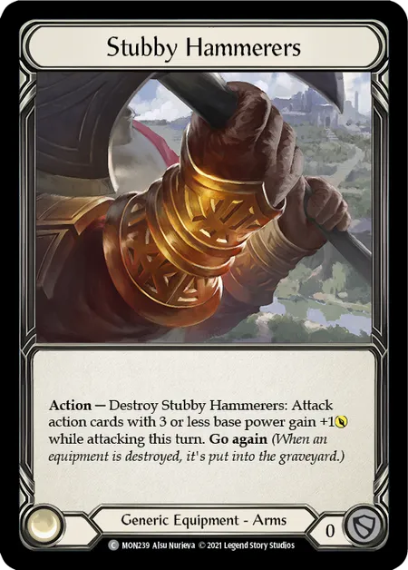 (MON239) Flesh & Blood TCG Monarch - First Single: Stubby Hammerers (Cold Foil) Common