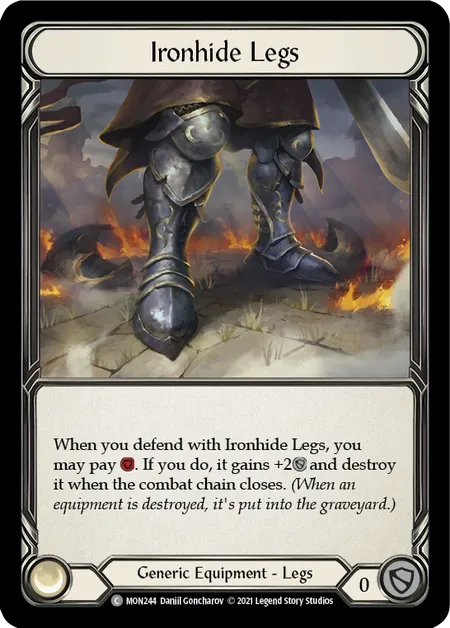 (MON244) Flesh & Blood TCG Monarch - First Single: Ironhide Legs (Cold Foil) Common