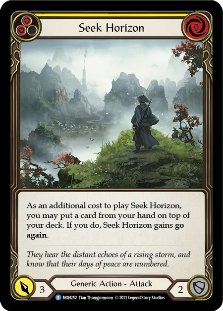 (MON252) Flesh & Blood TCG Monarch - First Single: Seek Horizon (Yellow) (Rainbow Foil) Rare