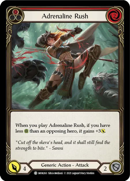 (MON263) Flesh & Blood TCG Monarch - First Single: Adrenaline Rush (Red) (Regular) Common