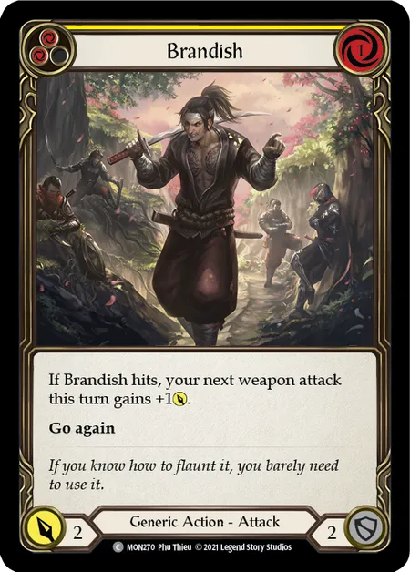 (MON270) Flesh & Blood TCG Monarch - First Single: Brandish (Yellow) (Regular) Common