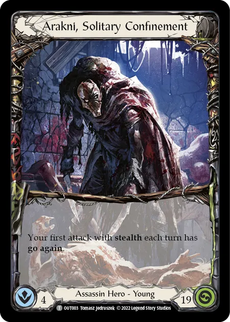 (OUT003) Flesh & Blood TCG Outsiders Single: Arakni, Solitary Confinement (Regular) Token