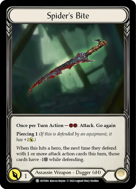 (OUT004) Flesh & Blood TCG Outsiders Single: Spider's Bite (Regular) Token