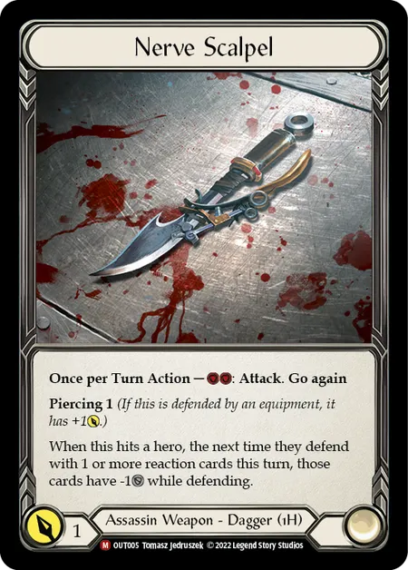 (OUT005) Flesh & Blood TCG Outsiders Single: Nerve Scalpel (Regular) Majestic