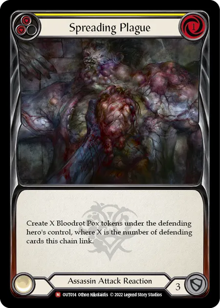 (OUT014) Flesh & Blood TCG Outsiders Single: Spreading Plague (Rainbow Foil) Majestic