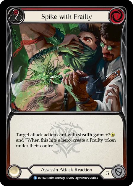 (OUT022) Flesh & Blood TCG Outsiders Single: Spike with Frailty (Regular) Rare