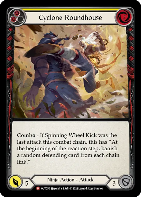 (OUT050) Flesh & Blood TCG Outsiders Single: Cyclone Roundhouse (Regular) Majestic