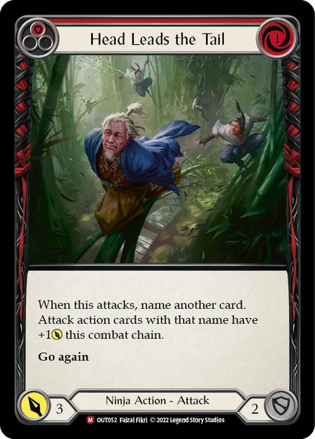 (OUT052) Flesh & Blood TCG Outsiders Single: Head Leads the Tail (Rainbow Foil) Majestic
