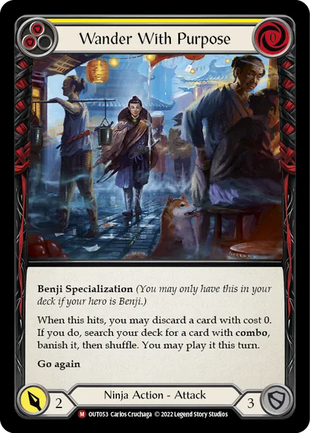 (OUT053) Flesh & Blood TCG Outsiders Single: Wander With Purpose (Regular) Majestic