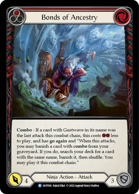(OUT056) Flesh & Blood TCG Outsiders Single: Bonds of Ancestry (Red) (Rainbow Foil) Rare