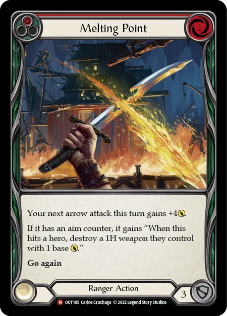 (OUT105) Flesh & Blood TCG Outsiders Single: Melting Point (Rainbow Foil) Majestic