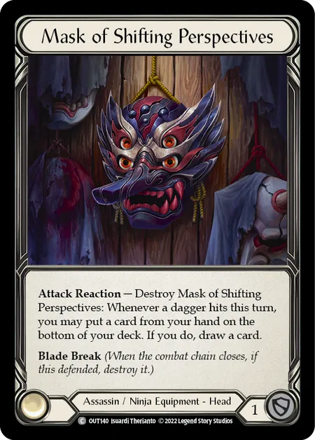 (OUT140) Flesh & Blood TCG Outsiders Single: Mask of Shifting Perspectives (Rainbow Foil) Common