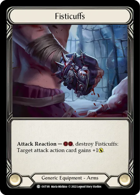 (OUT181) Flesh & Blood TCG Outsiders Single: Fisticuffs (Cold Foil) Common