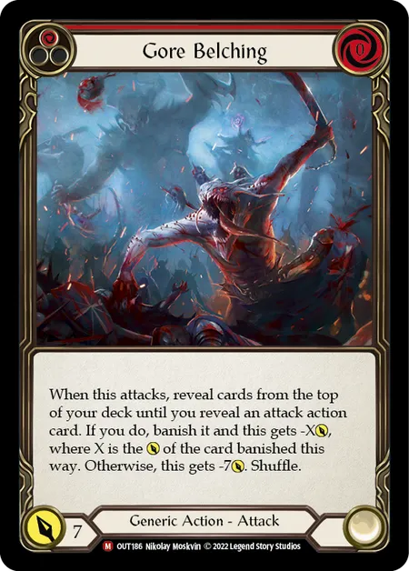 (OUT186) Flesh & Blood TCG Outsiders Single: Gore Belching (Regular) Majestic