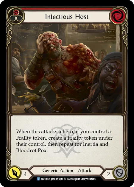 (OUT192) Flesh & Blood TCG Outsiders Single: Infectious Host (Red) (Regular) Rare