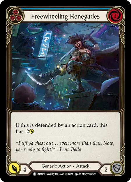 (OUT212) Flesh & Blood TCG Outsiders Single: Freewheeling Renegades (Blue) (Regular) Common