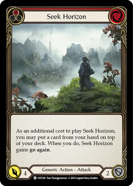 (OUT216) Flesh & Blood TCG Outsiders Single: Seek Horizon (Red) (Regular) Common