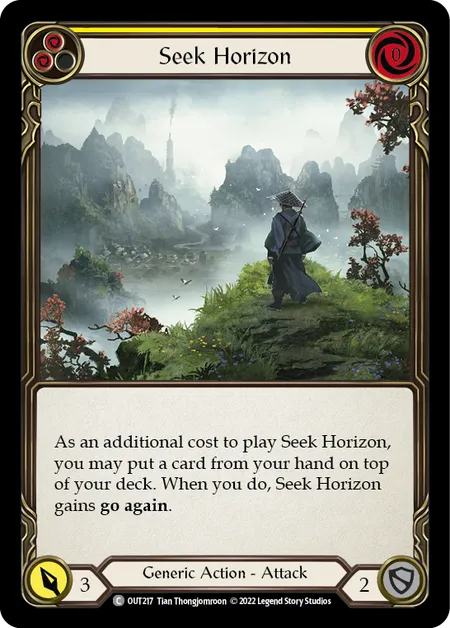 (OUT217) Flesh & Blood TCG Outsiders Single: Seek Horizon (Yellow) (Regular) Common