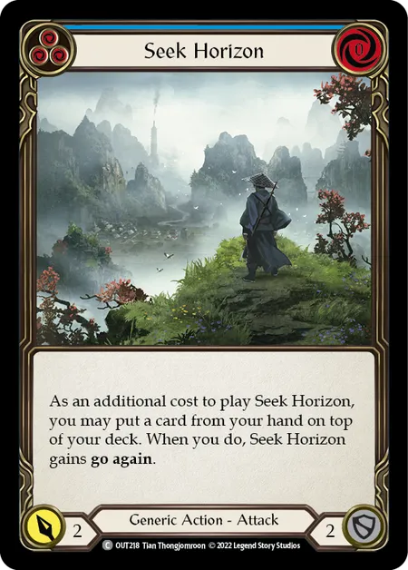 (OUT218) Flesh & Blood TCG Outsiders Single: Seek Horizon (Blue) (Regular) Common