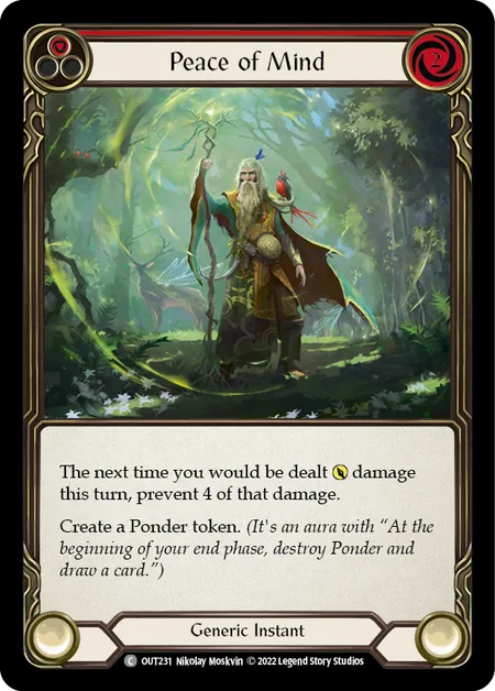 (OUT231) Flesh & Blood TCG Outsiders Single: Peace of Mind (Red) (Regular) Common
