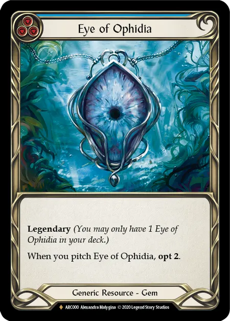 (ARC000) Flesh & Blood TCG Arcane Rising - Unlimited Single: Eye of Ophidia (Rainbow Foil) Fabled
